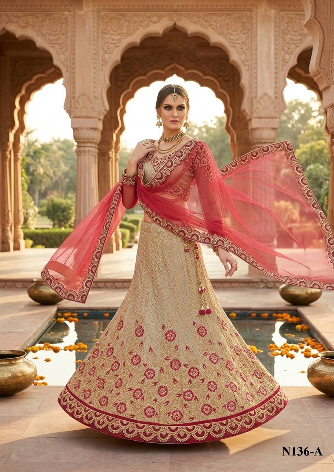  NIMAYA LEHNEGA SALE by MAHOTSAV Bridal Wear Collection Beautiful Stylish Colorful Fancy Party Wear & Occasional Wear Banarasi Silk Lehengas At Wholesale Price